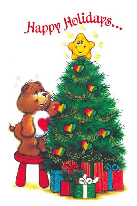 Care Bear Christmas Tree 80s Christmas, Care Bears Vintage, Tender Heart, Care Bears Cousins, 2014 Christmas, Bear Christmas, Rainbow Brite, Christmas Cartoons, American Greetings