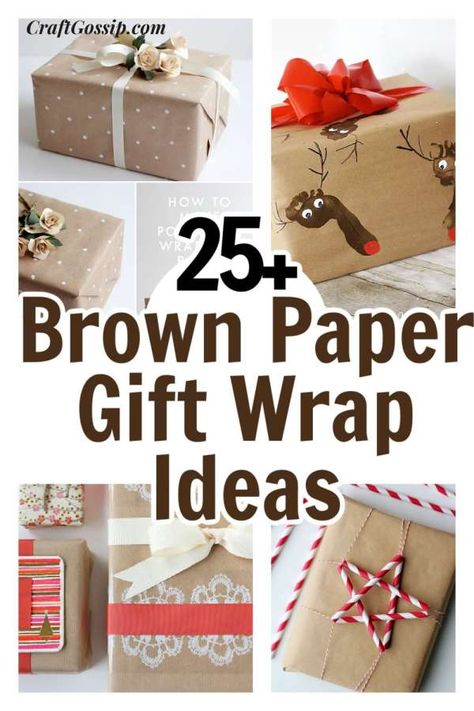 Diy Christmas Wrapping Paper, Paper Bag Wrapping, Reindeer Diy, Christmas Present Wrap, Christmas Wrapping Diy, Brown Paper Lunch Bags, Gift Wrap Organization, Brown Paper Wrapping, Holidays Recipes