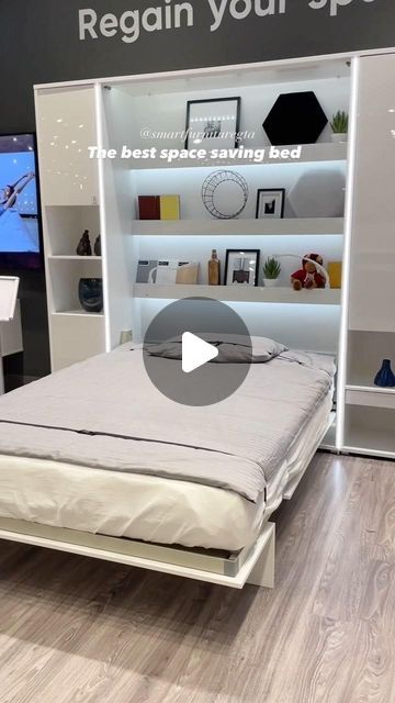 Smart Furniture & Decor on Instagram: "Transforming any room into a comfortable bedroom has never been easier. Thanks to BED CONCEPT’s pneumatic mechanism and solid design, you can redefine what true comfort means in just a few seconds. Not only will you sleep soundly, but your daily life will also be smoother with BED CONCEPT. #bedroom #bedroomgoals #bed #murphybed #spacesaving #spacesavingfurniture #spacesavingideas #smallspacesolution #smallspacesolution" Tiny Bedroom Design Space Saving, Tiny Bedroom Design, Small Space Solutions, Comfortable Bedroom, Bedroom Goals, Smart Furniture, Tiny Bedroom, Space Saving Furniture, Murphy Bed