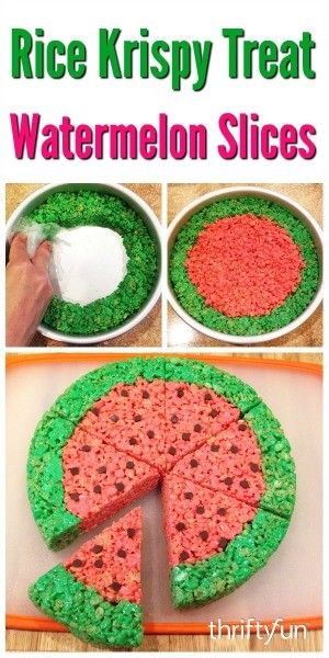 Twotti Fruity, Making Rice, Rice Cereal Treats, Watermelon Birthday Parties, Rice Recipes For Dinner, Krispy Treats, Cereal Treats, Watermelon Party, Watermelon Birthday