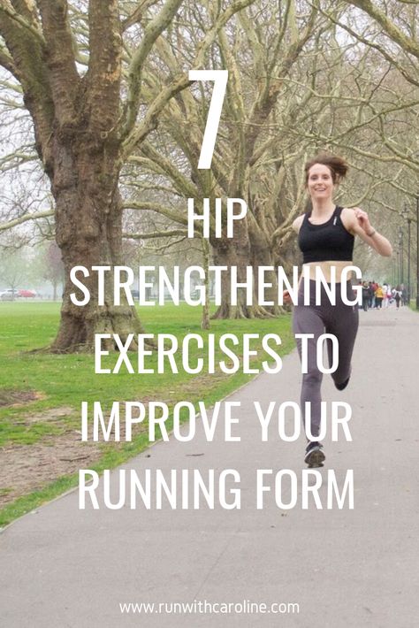 Strength Exercises For Runners, Good Running Form, Improve Running, Hip Strengthening, Hip Strength, Exercises For Runners, Hip Strengthening Exercises, Runners Workout, Knee Strengthening Exercises