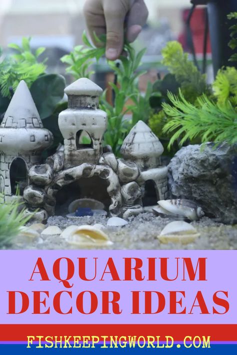 When setting up an aquarium, stores offer lots of decorations. Fish Keeping World says if you want to put in your own personal touch and get your creative juices flowing we have some ideas you might want to add to your fish tank. For example, what themes do you enjoy having in your home? Choose from natural, movies or other ideas suited for children or adults. We include some expert tips giving you many options. Read more… #aquariumdecorideas #fishtankdecorideas #designyouraquarium Fish Tank Themes Ideas Creative, Aquarium Decor Ideas, Diy Aquarium Decor, Unique Fish Tanks, Nano Reef Tank, Fish Tank Themes, How To Make Fish, Diy Fish Tank, Fish Keeping