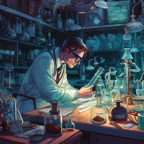 Chemistry Scientists, Celebrity Art Drawings, Chemistry Basics, Funny Vintage Photos, Heart Doctor, مشروعات العلوم, Colorful Room Decor, Bad Boy Aesthetic, Mad Scientist