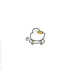 Mini Duck Drawing, Duck Doodles Cute, Ducks Doodle, White Duck Drawing, Cute Animated Duck, Rubber Duck Doodle, Cute Duck Doodle, Little Duck Drawing, Funny Duck Drawing