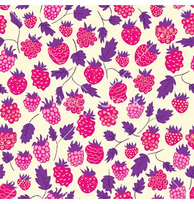 Raspberry Illustration, Raspberry Pattern, Backyard Art, Mural Ideas, Soy Milk, Seamless Pattern Vector, Pattern Vector, Hand Drawn Design, Cartoon Style