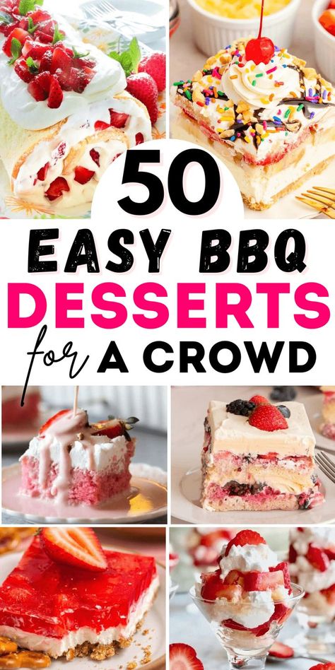 Refreshing BBQ Desserts for Summer Fun: Serve up easy, healthy, and gluten-free desserts at your next BBQ. These simple summer recipes, including individual treats, are perfect for pleasing a crowd without the hassle. Bbq Deserts, Simple Summer Recipes, Summer Bbq Desserts, Summer Desserts For A Bbq, Desserts For A Bbq, Desserts For Summer, No Bake Cheesecakes, Quick Summer Desserts, Summer Desserts For A Crowd