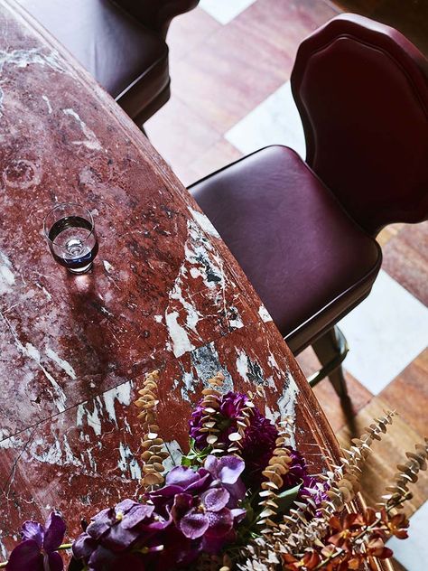 The Imperial Erskineville Marble Bar Top, Hotel Hospitality, Imperial Hotel, Sydney Hotel, Marble Bar, Red Marble, Private Dining Room, Kitchen Marble, Bar Top