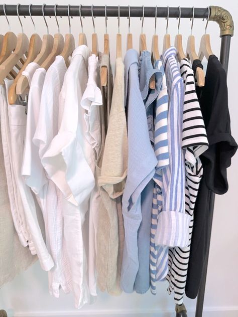 My 29-Piece French Riviera Casual Summer 2023 Capsule Wardrobe - Classy Yet Trendy Coastal Grandma Capsule Wardrobe, French Riviera Outfits, Ladies Style Classy, Collage Clothes, Travel Capsule Wardrobe Summer, Paris Packing, Casual Capsule Wardrobe, French Riviera Style, Cotton Gauze Shirt