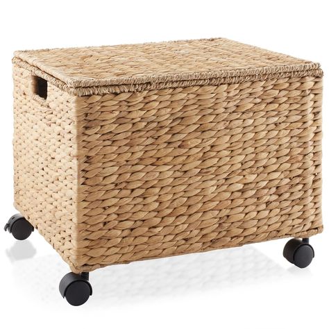 PRICES MAY VARY. Handwoven filing cabinet: Add a touch of rustic elegance to your decor with Casafield's filing cabinet. It is woven from sustainable, natural water hyacinth over a sturdy metal frame, adding visual appeal and warmth to your office storage needs. This handled basket is perfect whether you work from home or need a dedicated workspace for occasional tasks. Decorative file storage: Upgrade your file management system with this lateral file cabinet. The neutral color tones and lidded Stylish Playroom, Folder Organizer, File Folder Organization, Rolling File Cabinet, Hanging Folders, Folder Organization, File Organizer, Hanging File Folders, Mobile File Cabinet