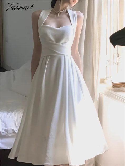 41715940917295|41715940950063|41715940982831|41715941015599 White Dress Sweetheart Neckline, Fancy Simple Dresses, Cute White Dresses Classy, Simple White Dress, Party Ladies, Office Dresses For Women, Female Clothes, Dress Women Elegant, Simple Dress