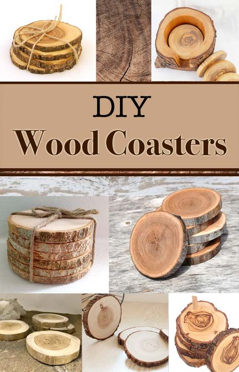 Diy Wood Coasters, Wood Coasters Wedding, Wood Coasters Diy, Easy Woodworking Ideas, Craft Home Decor, Wood Projects For Beginners, Wood Slice Crafts, How To Make Coasters, Into The Wood