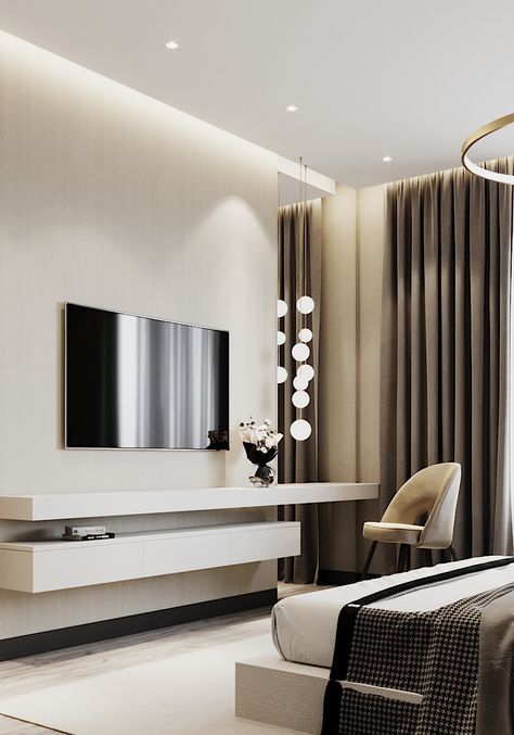 Bedroom Tv Wall, Modern Luxury Bedroom, Luxury Bedroom Design, Bilik Tidur, Luxury Bedroom Master, Modern Bedroom Design, Bedroom Furniture Design, Room Design Bedroom, Hem Design