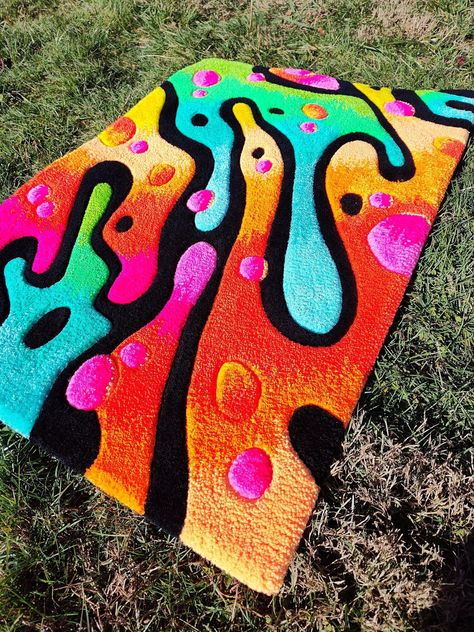 🤗 🤗 Thank you for stopping by my store ️️❤️❤️ Handmade tufted carpet ☺️🌈❤️ Composition : 100% hypoallergenic acrylic. Size: 24,4 inches / 35,6 inches Made with love and pleasure, for your joy ️ The back side of the carpet has a non-slip surface. This author's carpet is made with great pleasure and love! Such a rug is nice to give and receive as a gift! ...#DecorInspiration #HomeDecor #HomeInspiration #HouseGoals #HomeIdeas #InteriorInspo #InteriorDesign #HomeDecorating #HomeStyle #DecorTips Bright Carpet, Teen Room Makeover, Decorate Ideas, Tufted Carpet, Girly Apartment Decor, Industrial Style Decor, Living Room Design Inspiration, Decor Quotes, Bathroom Design Inspiration