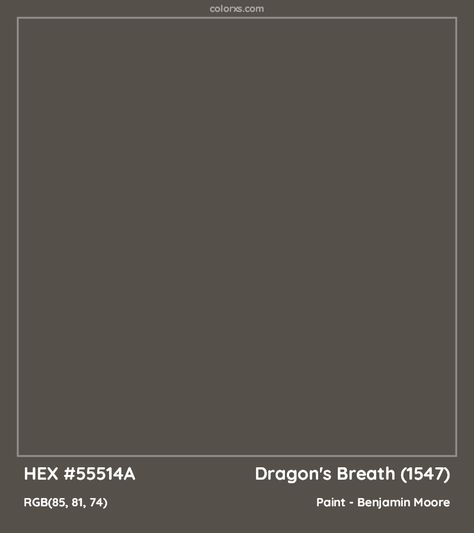 Dragon's Breath Benjamin Moore, Dragon Breath Paint Color, Benjamin Moore Deep Creek, Dragon Breath Benjamin Moore, Benjamin Moore Dragons Breath Exterior, Benjamin Moore Bronze Paint Colors, Dragons Breath Benjamin Moore Exterior, Gargoyle Benjamin Moore, Weimaraner Benjamin Moore