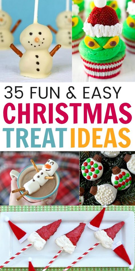 Reeses Christmas Tree, Christmas Kid Snack Ideas, Easy Cookie Ideas For Christmas, Easy Fun Christmas Treats, Christmas Baking Ideas Easy Kids, Fun Kid Christmas Cookies, Christmas Cookies Decorated Easy Fun, Easy Christmas Baking Recipes For Kids, Holiday Cookies For Kids To Make