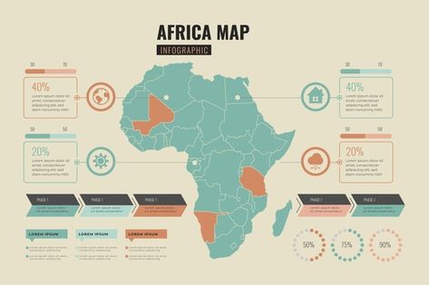 Map Infographic Design, Country Map Design, Map Infographic, Photography Portfolio Template, Map Logo, Infographic Map, African Map, Infographic Design Template, Vector Infographic