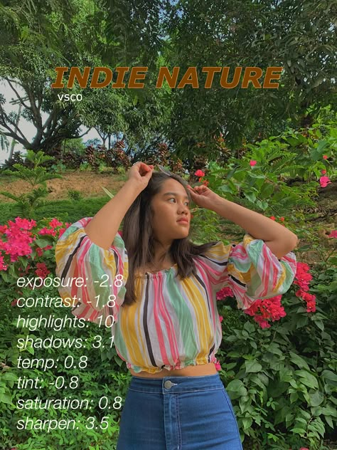 Natural Vsco Edits, Vsco Filter Natural Look, Vsco Nature Filter, Natural Vsco Filter Free, Inshot Editing Filter, Natural Filter Lightroom, Natural Vsco Filter, Nature Photo Editing, Grain Filter