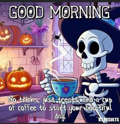 Happy Halloween Quotes, Good Morning Sister Quotes, Funny Coffee Quotes, Morning Memes, Good Morning Funny Pictures, Halloween Wallpaper Cute, Halloween Memes, Cute Good Morning Images, Good Morning Sunshine Quotes