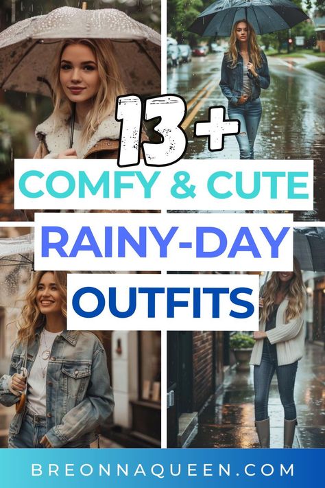 "Keep your date night sizzling, even when it's pouring, with these 13 cute rainy day outfits that are sure to impress. #RainyNightFashion #ChicWetWeatherLooks" rainy day outfit, rainy day fits, cold rainy day outfit, rainy weather   outfits, cute rainy day outfit, rainy outfits for the spring, rainy   outfits for the summer, rainy outfits for work Rainy Day Date Outfit, Rainy Date Night Outfit, Cute Rainy Day Outfit Spring, Rainy Day Outfit Fall, Hot Rainy Day Outfit, Rainy Day Fits, Cloudy Day Outfit, Rainy Day Summer Outfits, Cloudy Day Outfits