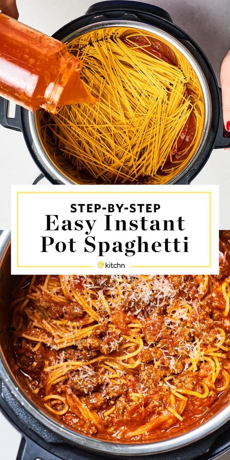 Groceries Budget, Spaghetti And Meat Sauce, Instant Pot Spaghetti Recipe, Pressure Cooker Pasta, Mexikansk Mat, Instant Pot Spaghetti, Wallpaper Food, Instant Pot Pasta Recipe, Pot Recipes Easy