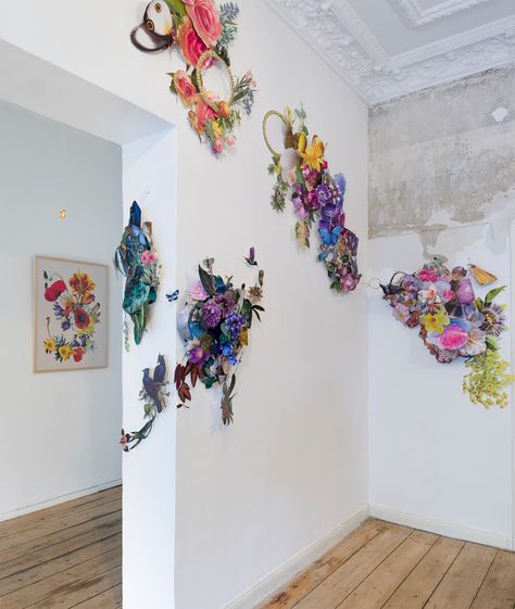 Clare Celeste, Paper Art Installation, Collage Sculpture, Creative Department, Paper Installation, Floral Installations, Room Artwork, Colossal Art, Nordic Art