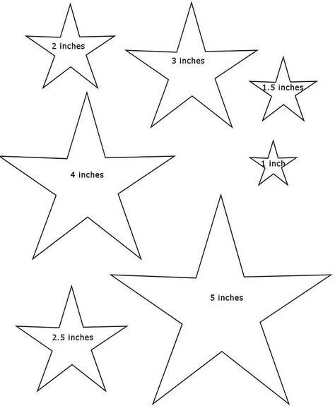 Star Template Printable, Birthday Card Template Free, Juleverksted For Barn, Star Coloring Pages, Printable Star, Star Template, Shape Templates, Star Stencil, Applique Templates