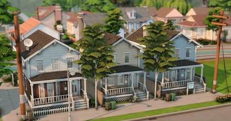 Sims 4 Retirement Home, Sims 4 Realistic House, Sims 4 Family, Sims Houses, Sims Builds, Sims 4 House Plans, Sims 4 House Building, Sims 4 House Design, Casas The Sims 4