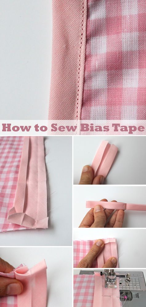 How To Sew Bias Tape On A Corner, Bais Tape Sewing, Using Bias Tape How To Sew, Binding Tape Tutorial, How To Sew On Bias Tape Binding, How To Sew Bias Tape On A Quilt, Make Your Own Bias Binding, Sewing Bias Tape On Corners, How To Use Double Fold Bias Tape Quilt Binding