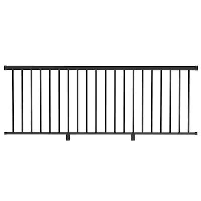 Freedom (Assembled: 8-ft x 3.5-ft) VersaRail Black Aluminum Deck Rail Kit with Balusters at Lowes.com Aluminum Deck Railing, Square Balusters, Deck Railing Kits, Aluminum Railing Deck, Aluminum Balusters, Aluminum Decking, Deck Stairs, Deck Railing, Aluminum Railing