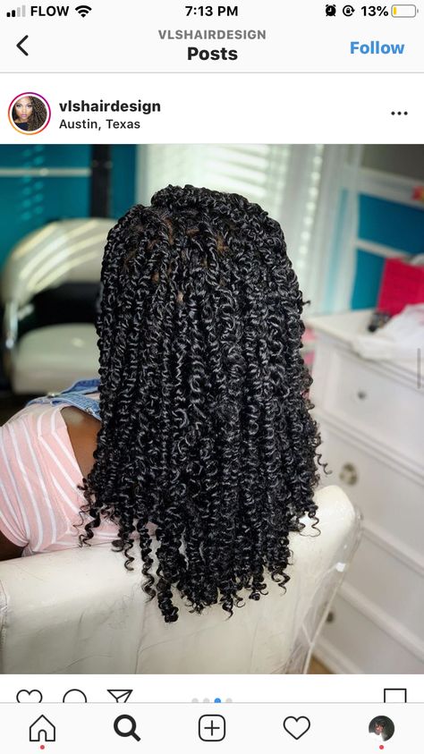 Passion Twists Braids Medium, Curly Pop Braids, Medium Length Passion Twists Hairstyle, Medium Passion Twists Hairstyle, Medium Length Twist Braids Hairstyles, Passion Twists Medium Length, Medium Length Passion Twists, Passion Twists Medium, Bob Passion Twists