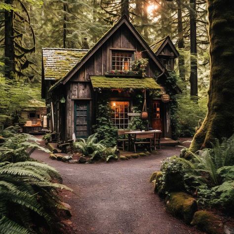 Cottage Landscape, Spring Cottage, Grandmother House, Forest Cottage, Cabin Exterior, Style Cottage, Cottage Cabin, Rustic Retreat, Cottage In The Woods