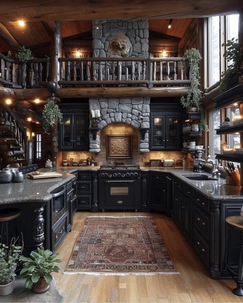 Log Cabin Kitchen Ideas, Log Cabin Kitchen, Cabin Kitchen Decor, Kitchen Design Gallery, Log Home Designs, Log Cabin Ideas, Cabin Kitchen, Cabin Kitchens, Log Home