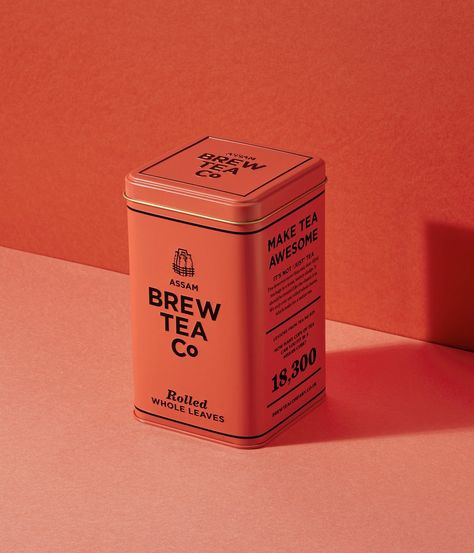 Pomade Packaging, Metal Tin Packaging, Tea Branding, Proper Tea, Tin Packaging, Assam Tea, Brew Tea, Sweet Cups, Tea Company