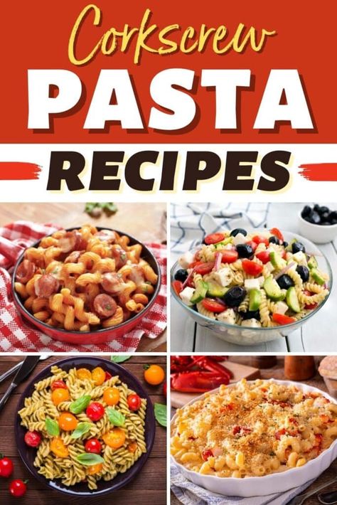 Corkscrew Pasta Recipes, Cheesy Ham Casserole, Corkscrew Pasta, Enchilada Pasta, Creamy Tomato Pasta, Creamy Pasta Salads, Mediterranean Pasta Salads, Simple Dinners, Chicken Broccoli Alfredo