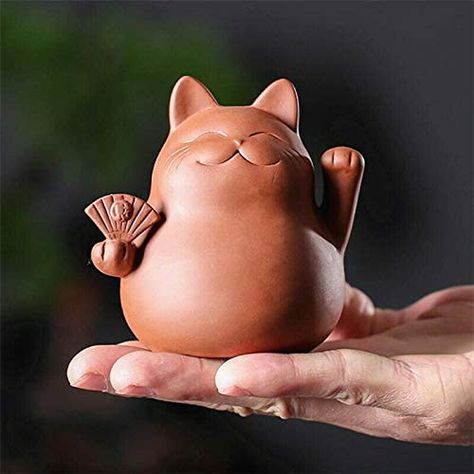 Rich Cat, Cute Lucky Cat, Tea Pet, Cute Small Animals, Tea Art, Ceramics Ideas Pottery, Chinese Tea, Maneki Neko, Tea Tray