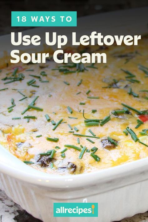 Sour Cream Recipes Easy, Leftover Sour Cream, Recipes Using Sour Cream, Sour Cream Dip Recipes, Cream Desserts Recipes, Sour Cream Uses, Sour Cream Muffins, Sour Cream Desserts, Sour Cream Biscuits