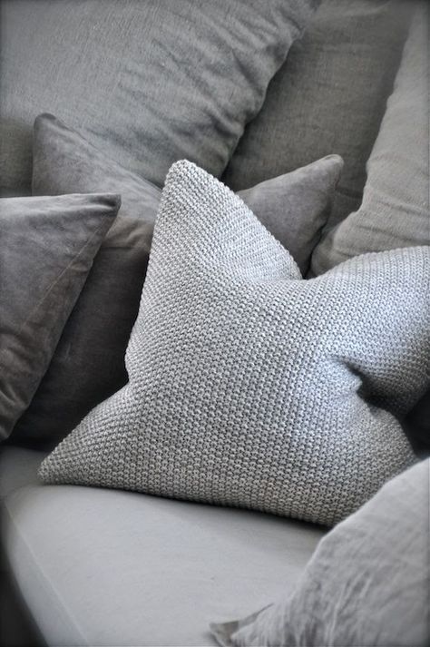 Nubby-knit Pillows at FABLE + FLAME... Casa Clean, New Victorian, Set Sofa, Pillow Texture, 50 Shades Of Grey, Design Del Prodotto, Sofa Cushion, Luxor, My New Room