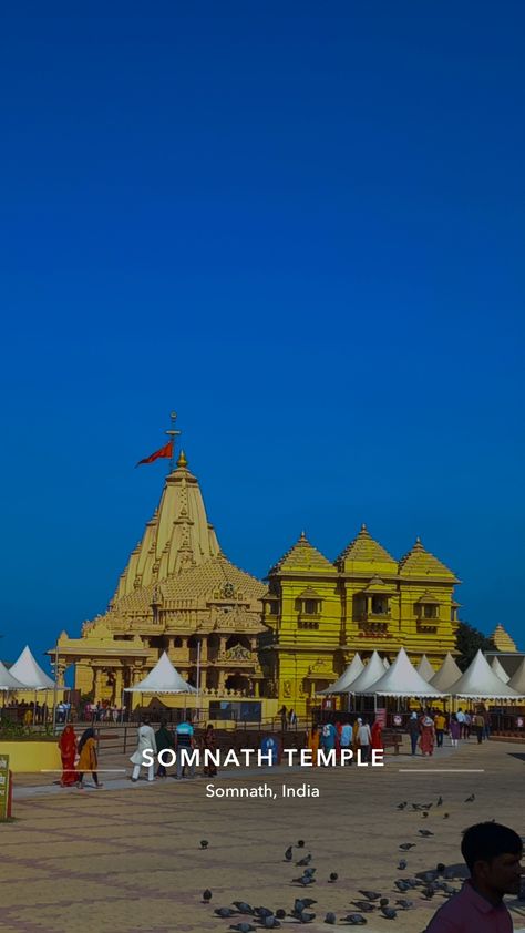 Somnath Mandir Photo, Somnath Temple Photography, Somnath Mandir, Kurtis Patterns, 12 Jyotirling, Manifestation 2025, Somnath Temple, Mahakal Pic Ujjain, Jay Mataji