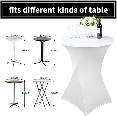 Ships within 24 Hours or Less! Buy This Product Form Our Website For Your Amazing Party! 6 Pack Cocktail Spandex Stretch Square Corners Tablecloth, 32"x43" White Spandex Cocktail Table Cover, Fitted High Top Round Table Cloth for Wedding Party DJ Bar Banquet Birthday Shop at https://www.homepartyking.com/product/6-pack-cocktail-spandex-stretch-square-corners-tablecloth-32x43-white-spandex-cocktail-table-cover-fitted-high-top-round-table-cloth-for-wedding-party-dj-bar-banquet-birthday Table Cloth For Wedding, Round Table Cloth, White Spandex, Your Amazing, Top Round, Birthday Shopping, Cocktail Table, Table Cover, Cocktail Tables