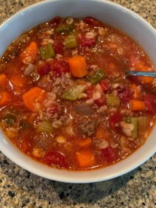 Hamburger Soup With Barley, Hamburger Barley Soup, Natasha Kitchen, Souper Bowl, Vegetable Soup Recipe, Beef Barley Soup, Hamburger Soup, American Recipes, Barley Soup