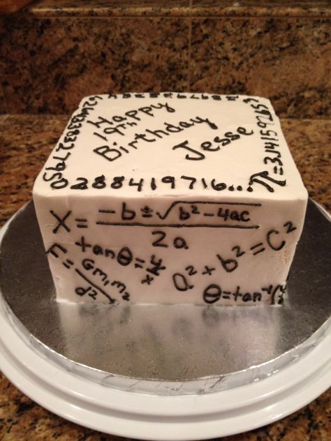 Math birthday cake. Math Cakes Design, Maths Birthday Cakes, Maths Cake Design, Math Cake Ideas Birthday, Math Cake, Math Party, Math Design, Cake Cafe, Comidas Fitness