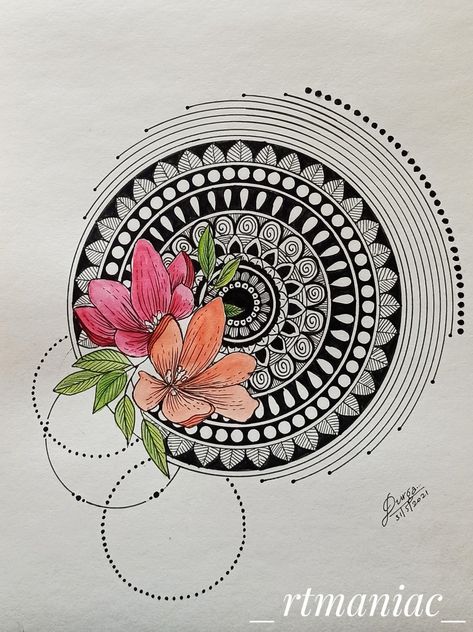 Floral Pen Art, Diy Mandala Art, Best Mandala Art Design, New Mandala Art Design, Floral Mandala Art, Mandala Art Design Creative Beautiful, Best Mandala Art, Cute Mandala Art, Color Mandala Art