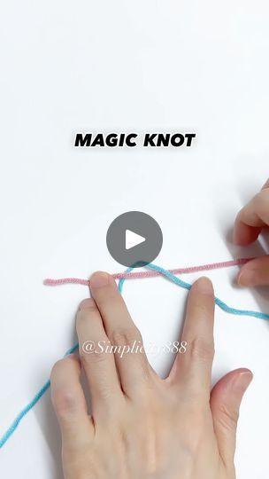 How To Join Yarn, How To Join Yarn Crochet, Magic Knot For Joining Yarn, Joining Yarn Crochet, Hidden Knot, How To Do Magic, Diy Infinity Scarf, Joining Yarn, Magic Knot