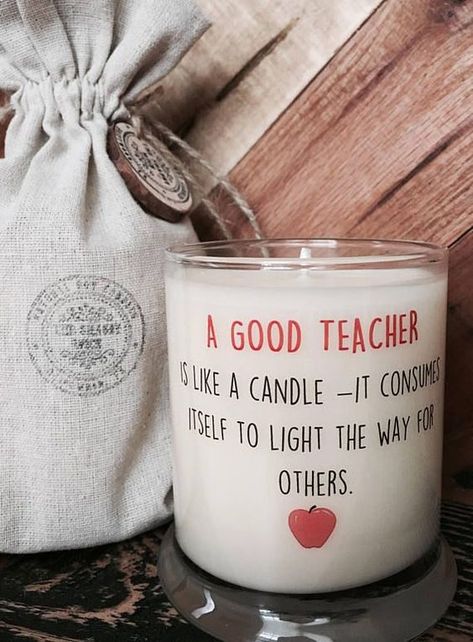 Appreciation Gifts Diy, Teacher Appreciation Gifts Diy, Good Teacher, Teacher Valentine Gifts, Custom Teacher Gifts, Teachers Diy, Projets Cricut, Candle Gifts, Teachers Day Gifts