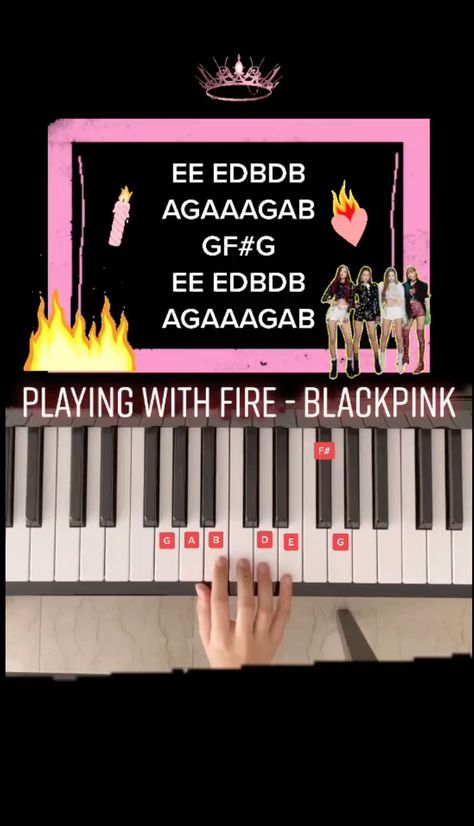 How To Play Great Balls Of Fire On Piano, Piano Kpop Easy, Blackpink Piano, Kpop Piano, Ode To Joy Piano Letters, Playing With Fire Blackpink, All I Want Olivia Rodrigo Piano, Another Love Piano Tutorial, Blackpink Playing With Fire