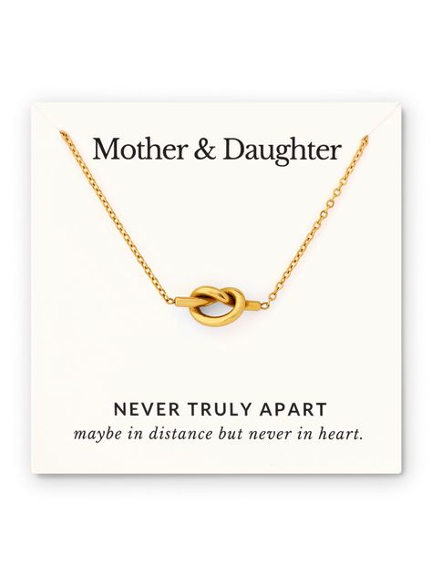 PRICES MAY VARY. To My Mother: For your dearest mom, just let her know she'll always be important in the heart of her daughter with a special bond since the very first day. This mother and daughter necklace gift is a truthful message for that Well-Handcrafted Jewelry: Our Dainty Necklace is made from high quality stainless steel, 17.5" cable chain with 2" extender, love knot pendant Heartfelt Message Card Included: Make your gifts to be more special with a meaningful message card. Short and swee Mom Necklace Kids Initials, Christmas Gift For Mom From Daughter, Cute Gifts For Mom Birthday, Things To Get Your Mom For Her Birthday, Mother Daughter Jewelry Ideas, Mom And Daughter Necklaces, Wedding Gifts For Daughter, Gifts For Adult Daughter, Gifts For My Mom