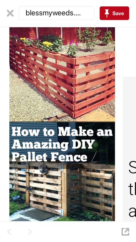 Pallet Fences, Pallet Fence Diy, Diy Fences, Wood Pallet Fence, Outdoor Patio Ideas Backyards, Diy Backyard Fence, Recycled Diy, Diy Yard Decor, Fence Wall Design