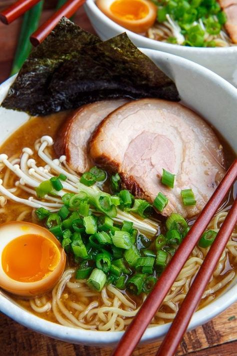 Homemade Ramen Broth, Ajitsuke Tamago, Chashu Pork, Ramen Eggs, Tonkatsu Ramen, Pork Ramen, Ramen Broth, Tonkotsu Ramen, Ramen Recipe