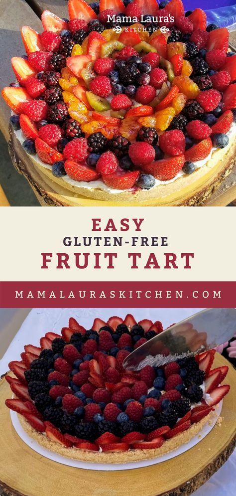 So today, we have an Easy Gluten Free Fruit Tart, with a basic gluten free shortbread tart shell. This dessert never disappoints. Their tarts are delicious, however, they don’t make a gluten free version. So now, you can make your own! It’s really an easy recipe and it looks so impressive. You can also make the crust the night before if needed. Just cover with foil and leave out on the counter for filling the next day. Gluten Free Fruit Tart, Fruit Tart Crust, Shortbread Tart, Berry Cheesecake Recipes, Farm Bakery, Gluten Free Shortbread, Fruit Tart Recipe, Tarts Crust, Berry Cheesecake