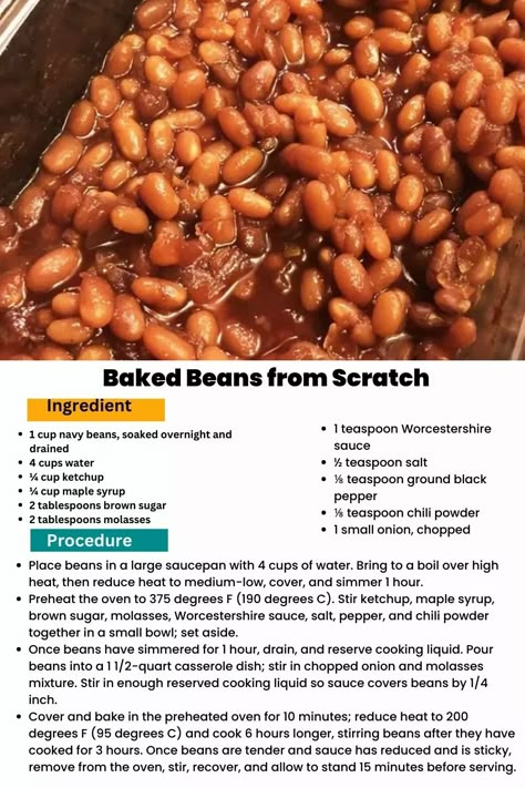 Farmhouse-Style Baked Beans – Insta Cooked Boone Bake Recipes, Diy Baked Beans From Scratch, Homemade Bbq Baked Beans, How To Can Baked Beans, Copycat Bush's Baked Beans, Bush Baked Beans Recipe, How To Make Baked Beans, Canning Baked Beans Recipe, Bushes Baked Beans Recipe